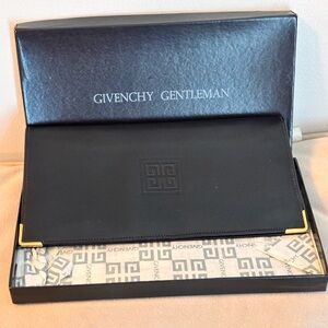 Givenchy Black Wallet with Gold Accents